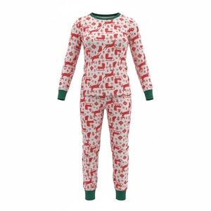 Carters 100% Cotton Red, White and Green Christmas Pajamas Adult Size small